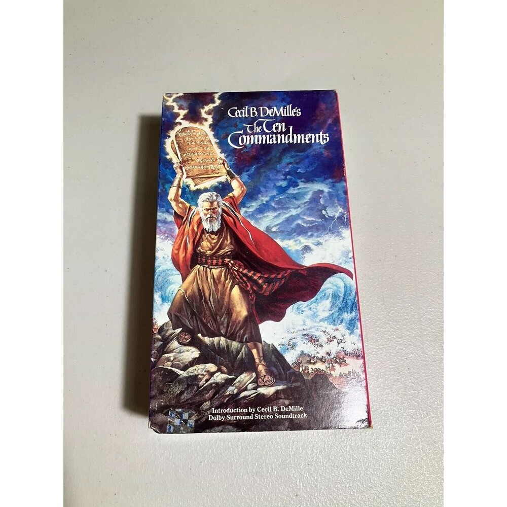 The Ten Commandments Carlton Heston VHS Movie 2 Tapes